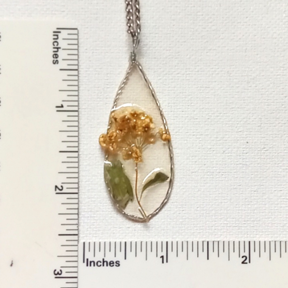 Fall floral necklace, amulet